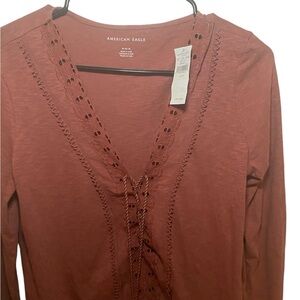 American eagle long sleeve shirt size medium. NWT. Very cute